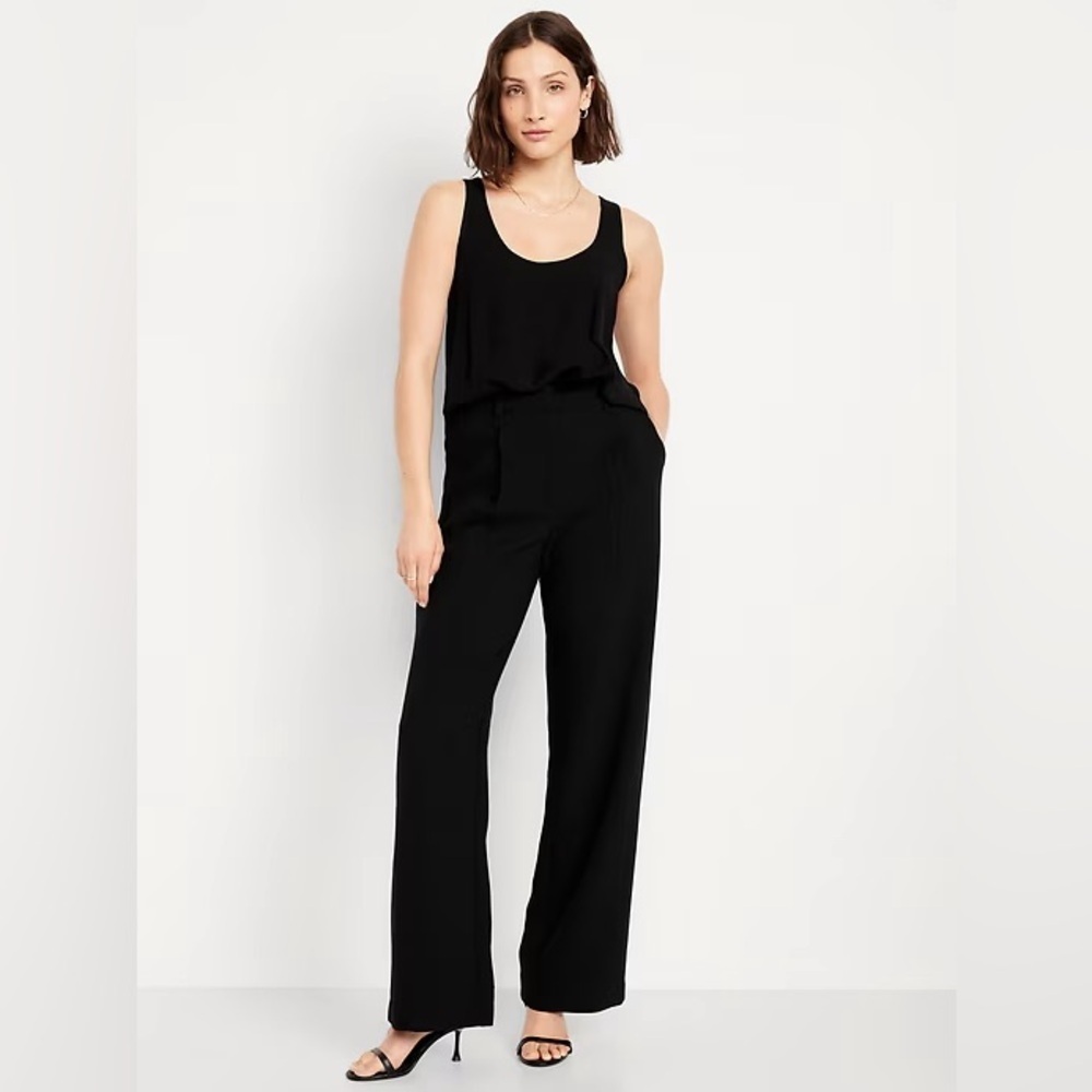 NWT! Old Navy Black Extra High-Waisted Taylor Wide-Leg Trouser Pants - 791404 🩷